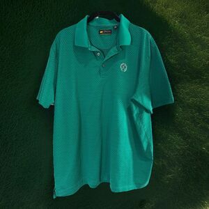 Jack Nicklaus Golf Polo Memorial Tournament Green Check Mens Size XL GUC